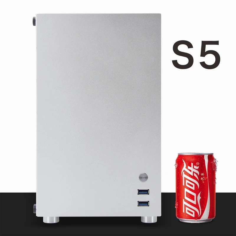 Металлический рыбка S5 Алюминиевый Чехол для компьютера игровой ПК Шасси microATX/itx 24