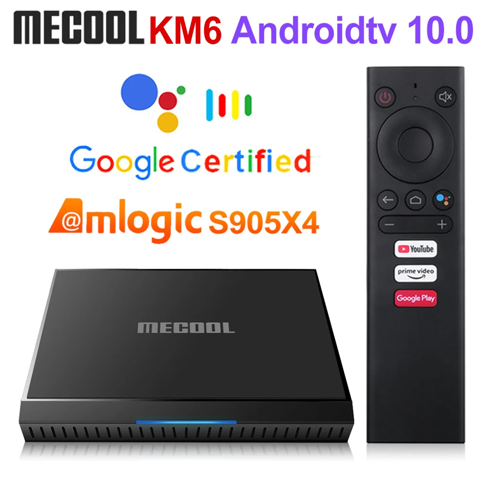 ТВ приставка Mecool KM6 Deluxe Edition Amlogic S905X4 Android 10 4 Гб 64 Wifi 6 сертифицированная Google
