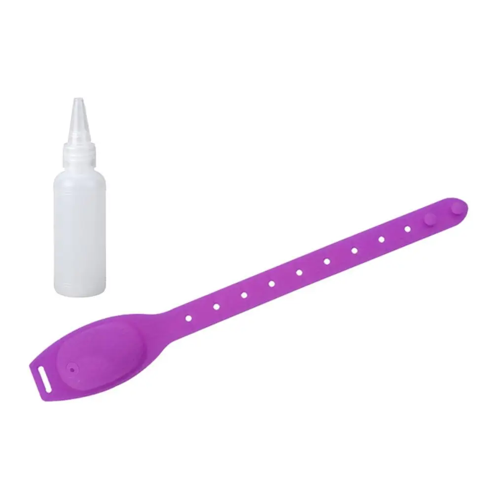 Портативный Силиконовый браслет для дезинфекции рук бутылка антибактериальный