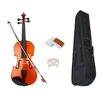 natural acoustic violin with case bow rosin stringed instrument for beginner