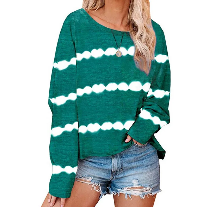 

Elegant Striped Loose Long Sleeve Autumn Sweater Women Cold Shoulder Casual Knitted Pullover Summer Striped Soft Sweater Tops