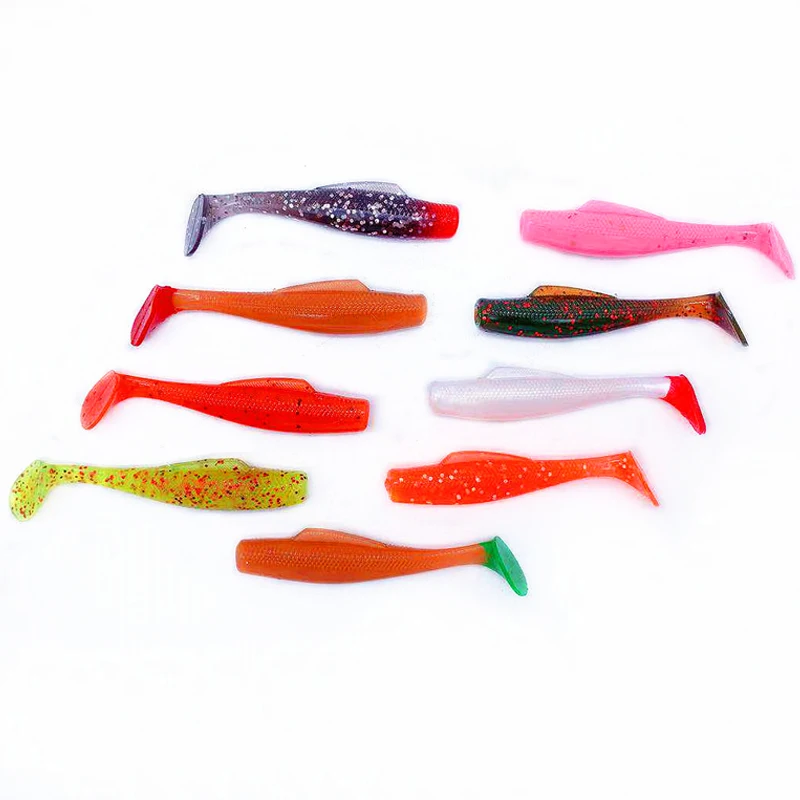 Wokotip 6 шт./лот 8 см 5 г Pesca искусственная мягкая блесна, Япония Shad червь Swimbaits джиг голова для ловли нахлыстом силиконовая резиновая рыбка