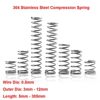 wire dia 0 5mm 304 stainless steel compression spring cylidrical coil compression spring y type pressure spring length 5 305mm