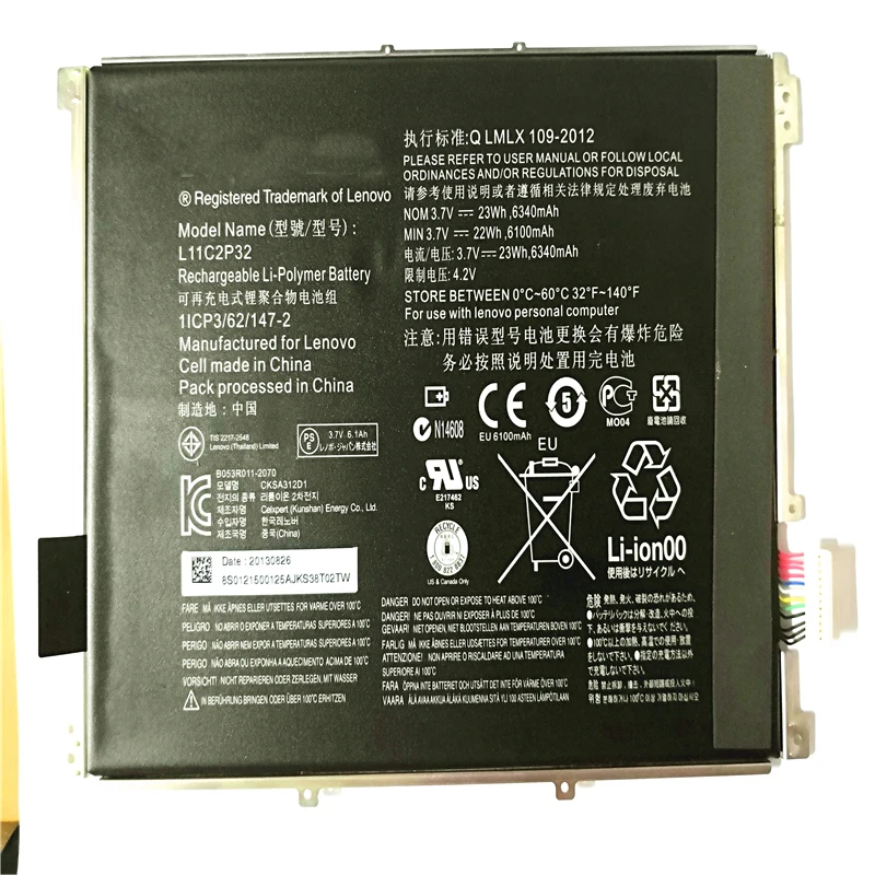 L11C2P32 Tablet Крышка батарейного отсека для LENOVO IdeaTad S6000 F H A7600 HV S6000L A10 80HC L12D2P31 +