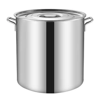 commercial stainless steel soup bucket with lid soup pot large capacity school kitchen restaurant hotel barrel cookware cooking