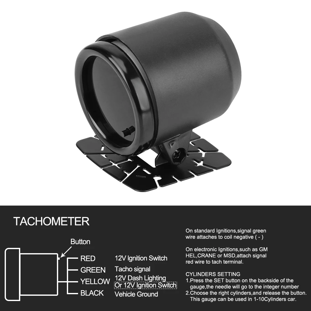 7 Цвет автомобиль Тахометр Замена светодиодный цифровой Дисплей DC 12V указатель