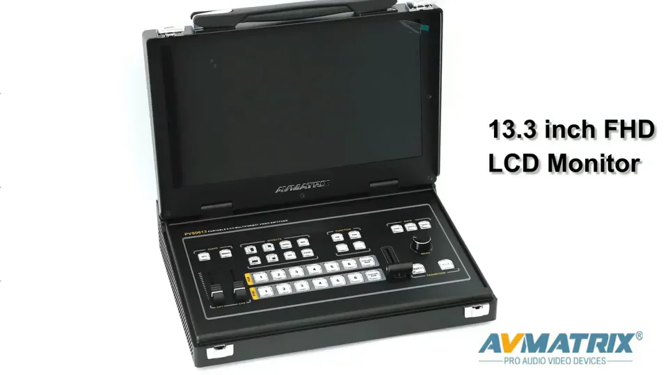 

AVMATRIX PVS0613 Portable 6 Channel Multi-Format Video Switcher