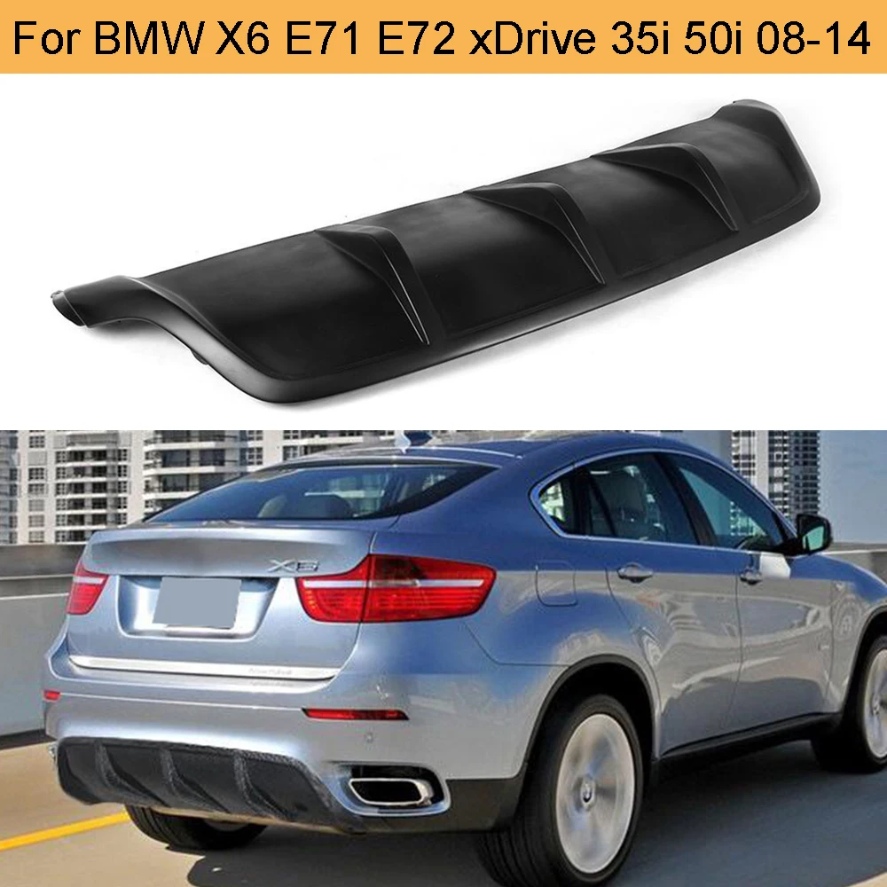 ФАП Черный Автомобильный диффузор для заднего бампера спойлер BMW X6 E71 E72 2008 2014 xDrive
