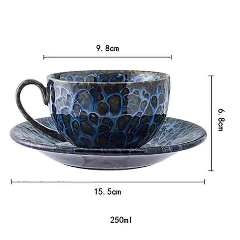 Кофейная чашка и блюдце из костяного фарфора YMEEI 220 мл кофейная кружка в японском