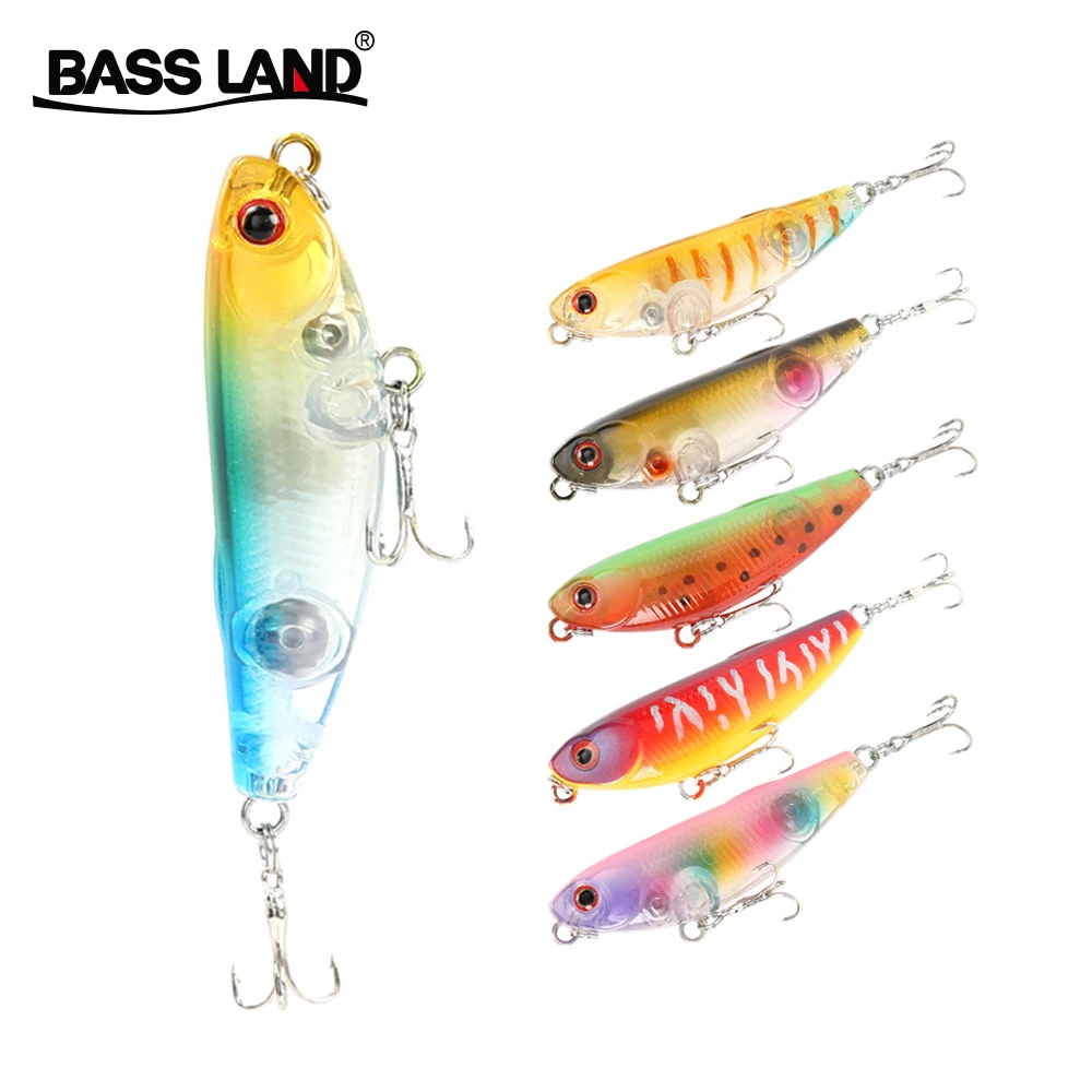 Мини Воблеры Bassland плавающая искусственная рыболовная приманка карандаш жесткая