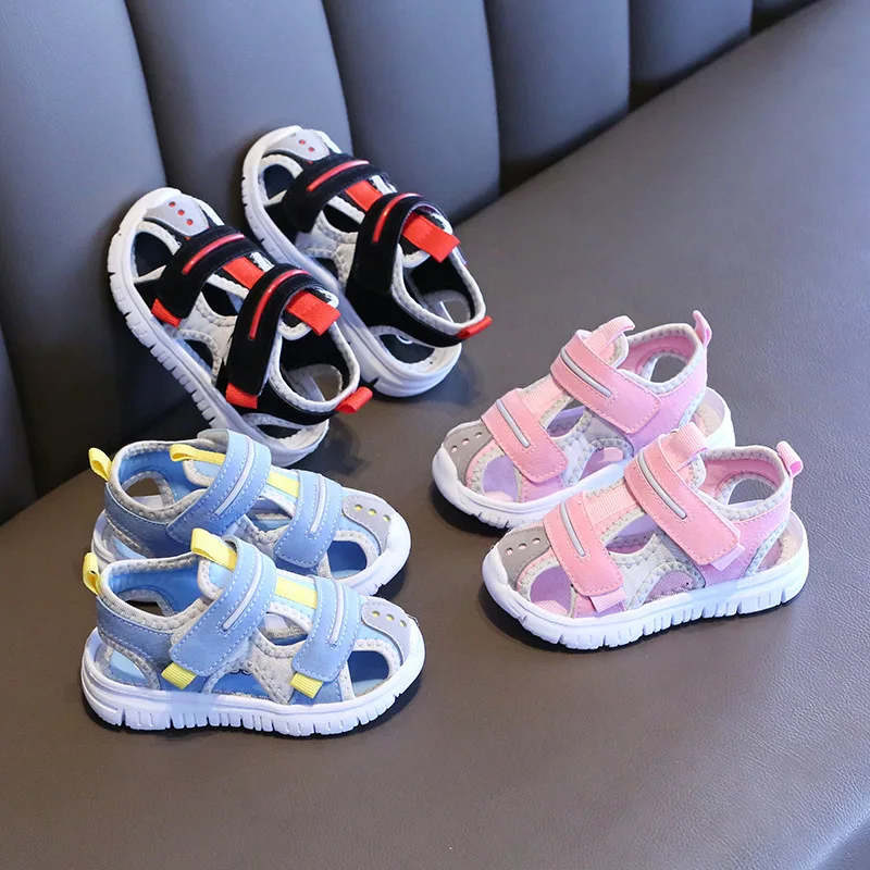 

Summer baby sandals for girls boys soft bottom cloth children shoes fashion little kids beach sandals toddler shoes