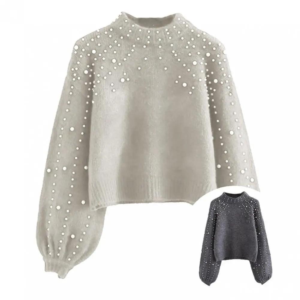 

Pullover Knitwear O-Neck Comfy Stretchy Short Type Women Pullover Sweater Knitted Pullover for Outdoor