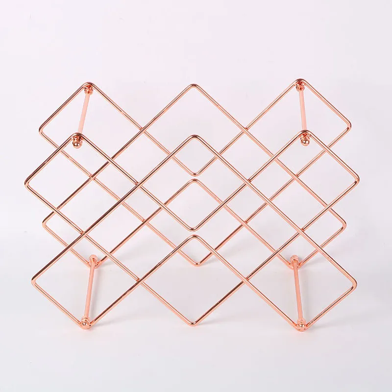 Скандинавский вертикальный металлический стеллаж для вина 6/10 сетка портативный