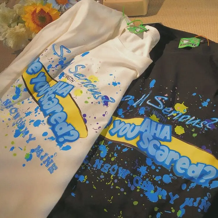 

Cotton T Shirt Women Summer Korean Casual Printed Girls Short Sleeve Harajuku Cropped Tops Basic Female TShirt Streetwear 108