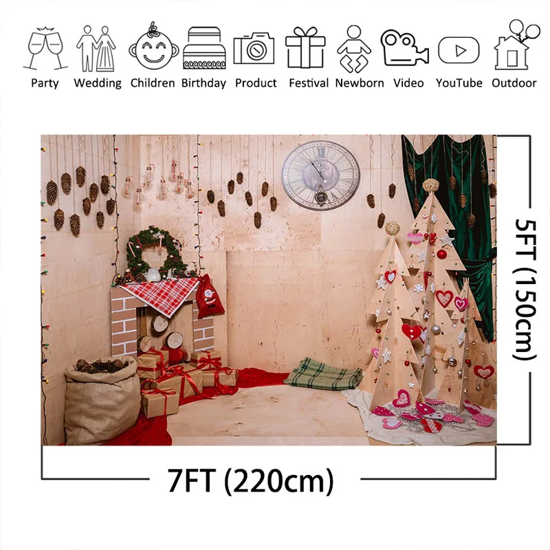 Рождественские фоны для фотосъемки Зимний снег новорожденный фотобудка