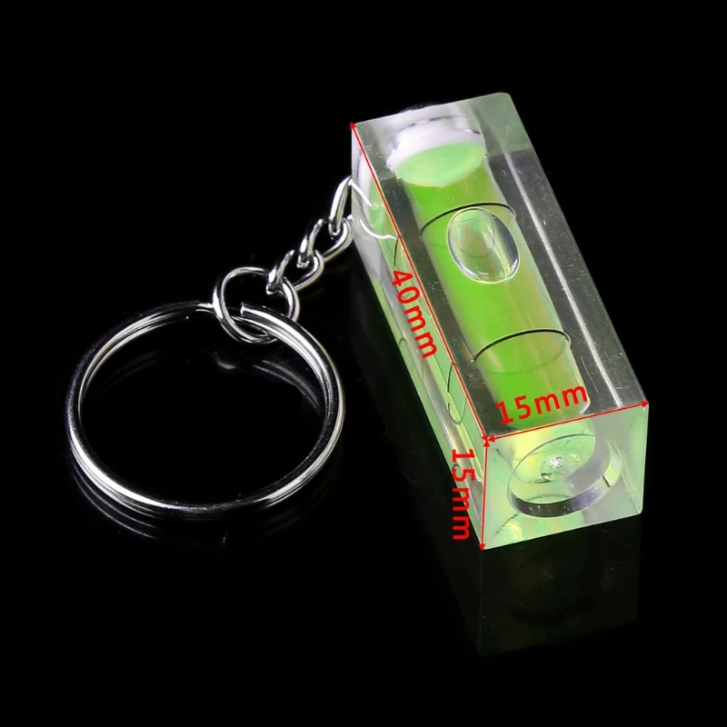 

Mini Square Level Key Ring Key Chain Tool Gadget Photo Wall Hanging TV G6KA