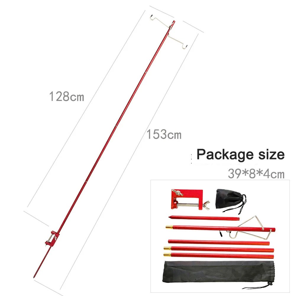 

Outdoor Camping Bracket Hanging Light Fixing Stand Camping Equipment Detachable Lantern Stand Portable Lamp Holder Stand