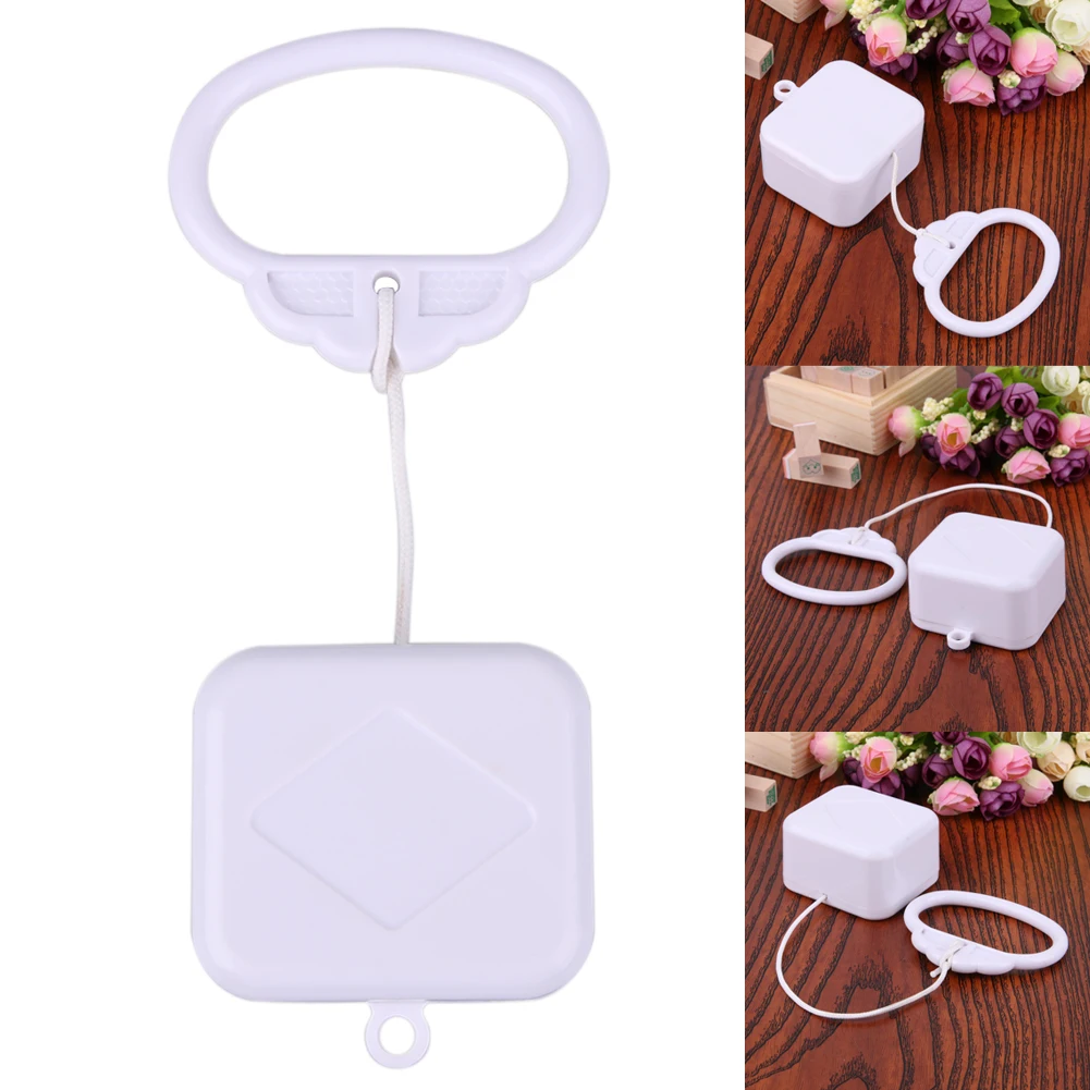 

1 pcs Plastic Pull String Clockwork Cord Music Box White Baby Infant Pull Ring Music Box Kids Bed Bell Rattle Toy baby toys
