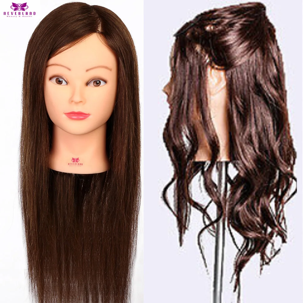 Прическа кукла салон 22 'ྖ% настоящие человеческие волосы голова haidression