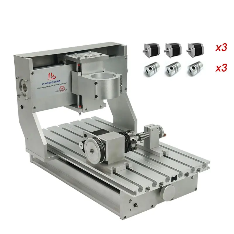 DIY cnc 3020 рамка 3 оси 4 оси для ЧПУ Гравировальный фрезерный станок шариковый винт концевые переключатели с Nema23 шаговые двигатели муфты