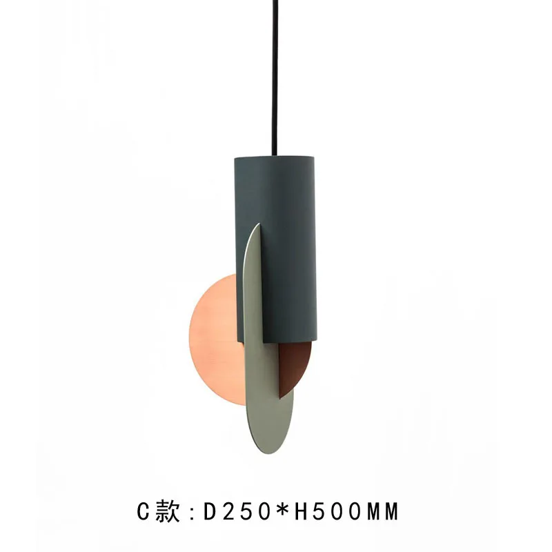

Nordic postmodern creative personality color matching small chandelier designer model room restaurant bedside makaron Chandelier