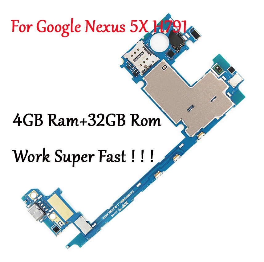 Протестированная Полная работа оригинальная материнская плата для LG Google Nexus 5X H791 H790 32G материнская плата сменная на 4 ГБ ОЗУ быстрая работа