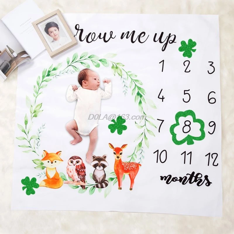 100x100 см детское одеяло для фотосъемки с фоном ткань календарь Bebe аксессуары