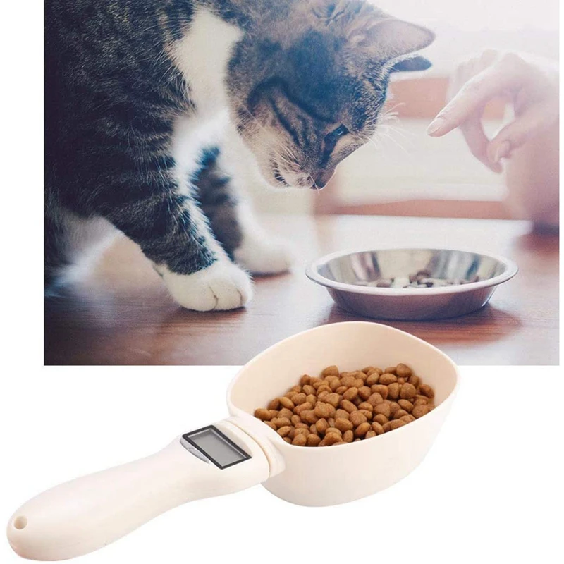 

Pet Food Measuring Scoop Dog Food Measuring Cup Digital Scale Spoon Detachable Cup Feeding Bowls for Measuring Pets Food