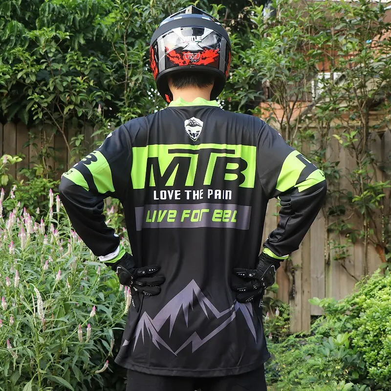 

TMB Explosions motorcycle mountain bike team Clothing bicycle locomotive shirt Cycling Jersey Fitness training Loose long sleeve
