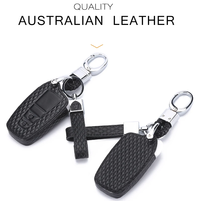 Кожаный чехол для дистанционного ключа автомобиля Toyota CHR C HR Prado 2017 2018 Prius Camry Corolla