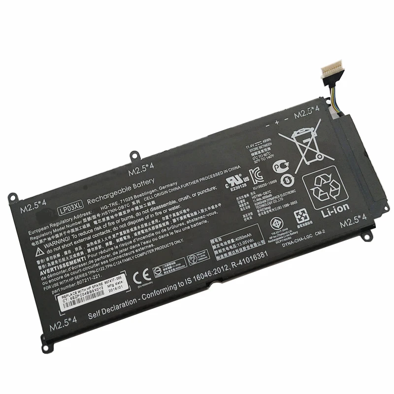 

Аккумулятор для ноутбука HP Envy 15 15-ae020TX, 11,4 в, 48 Вт · ч, LP03XL
