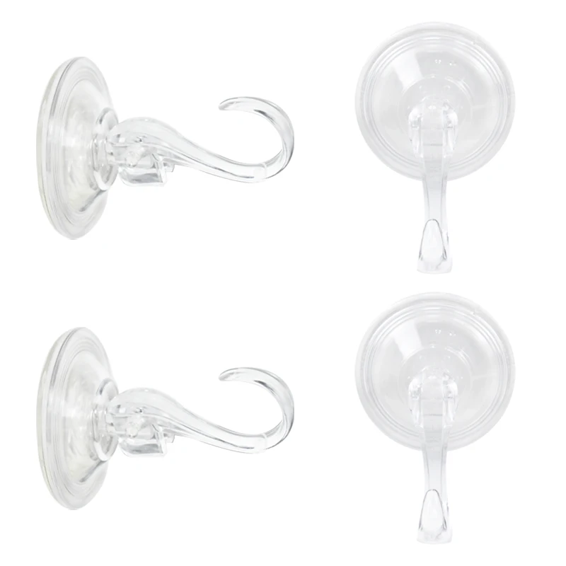 

4Pcs Transparent Vacuum Plastic Hooks Wall Hooks Movable Storage Vacuum Sucker Strong Suction Cup Sucker For Kitchen Bathroom