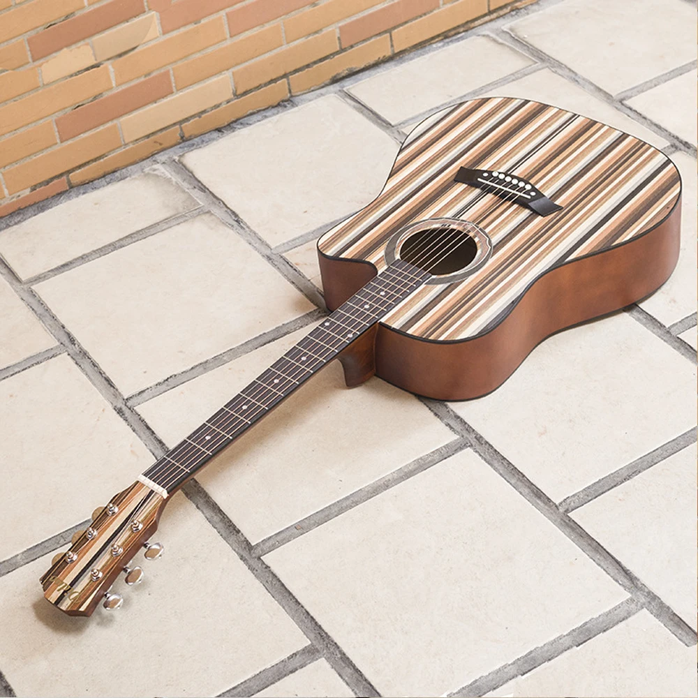 Гитарный гриф из дерева и розового 41 дюйм 20 класса поп полоска стиль колледжа для