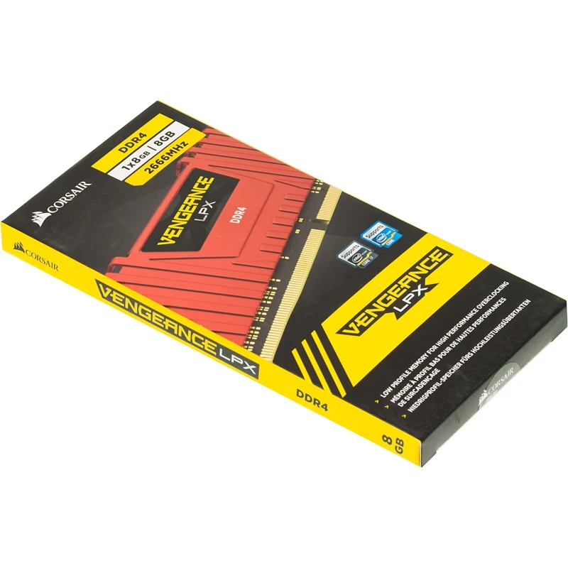 Память DDR4 8Gb 2666MHz Corsair CMK8GX4M1A2666C16R RTL PC4 21300 CL16 DIMM 288 pin 1.2В|Оперативная память| |