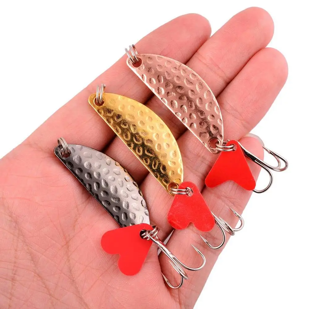 1 шт. металлическая вращающаяся блесна рыболовная приманка 6g золотистый и Черный