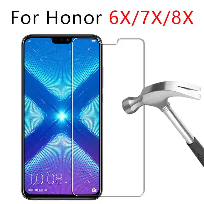 Защитное стекло на Honor 9x для Huawei 8x 7x закаленное протектор экрана с Honer Onor 6 7 8 X X6 X7 X8