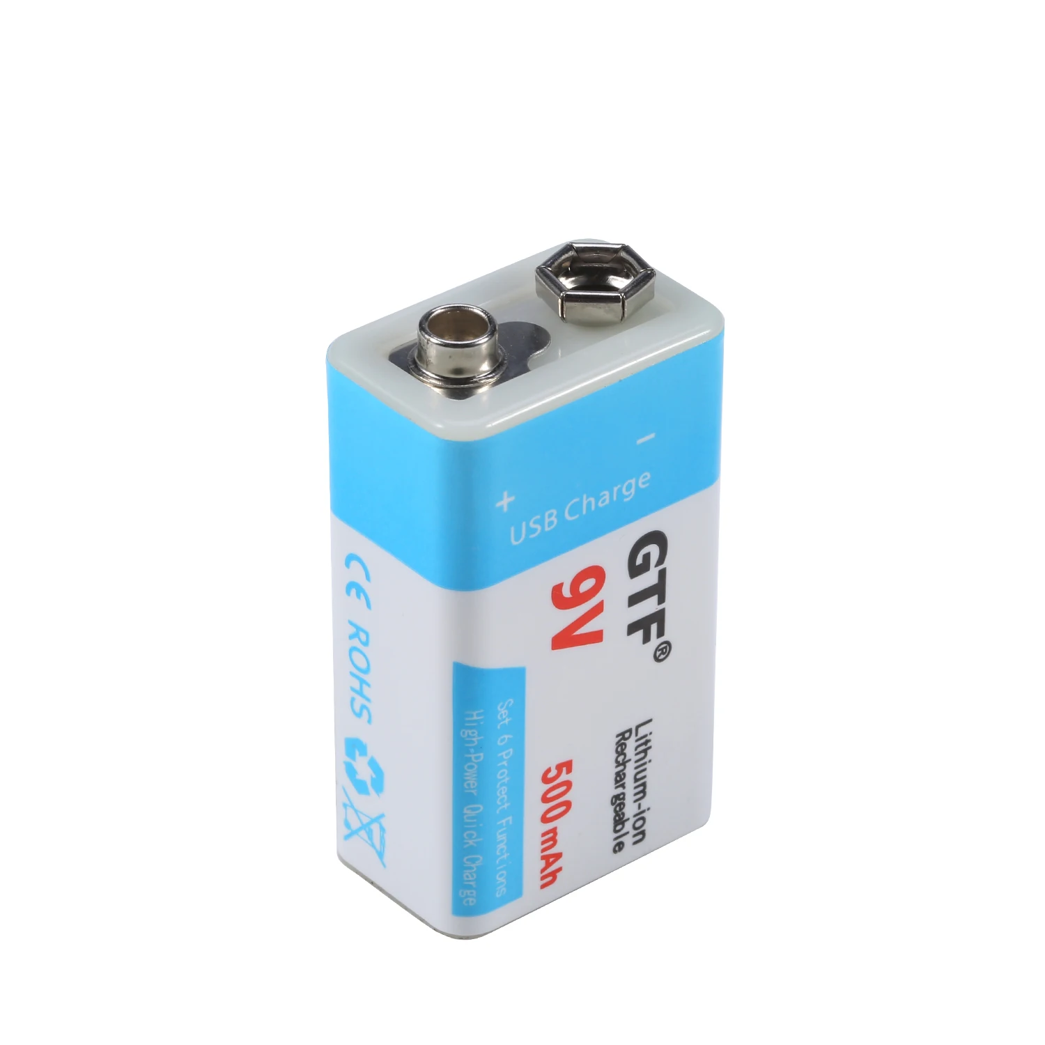 Аккумуляторная батарея GTF 9 в 500 мАч литий ионная аккумуляторная Micro USB для