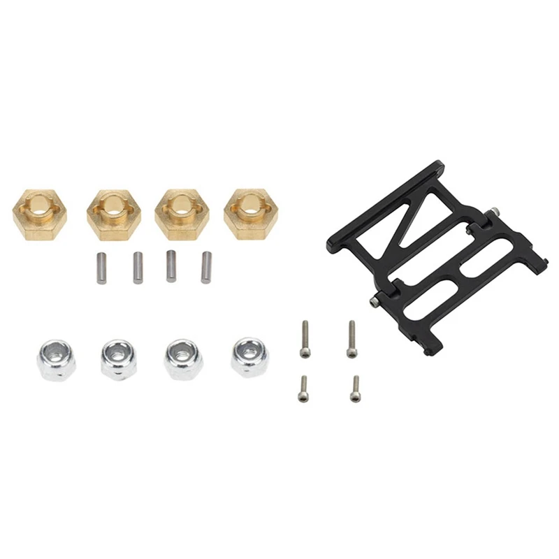 

Латунные шестигранные ступицы и колесные блокировочные гайки для Axial SCX24 AXI90081 и металлические колонки заднего корпуса