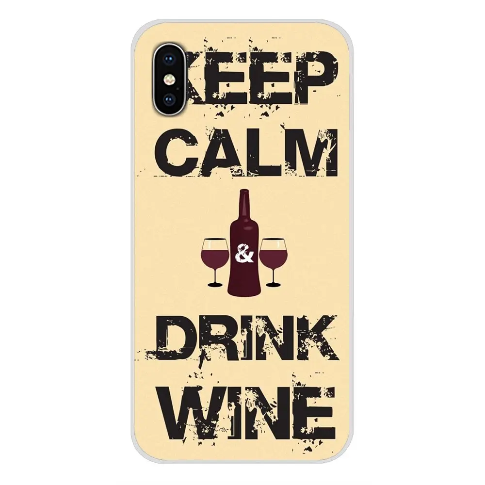 Прозрачный чехол из ТПУ сохраняющий спокойствие и напиток вино для sony Xperia Z Z1 Z2 Z3 Z5