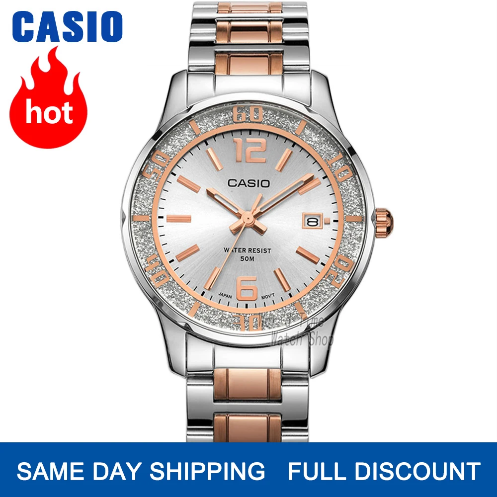Часы женские Casio наручные часы Set top brand люкс 50м Водонепроницаемые кварцевые