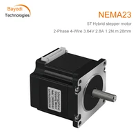 nema23 57 2 phase 4 wire hybrid stepper motor large torque 3 64v 2 8a 1 2n m 28mm 3d printer engraving machine motor cnc kit