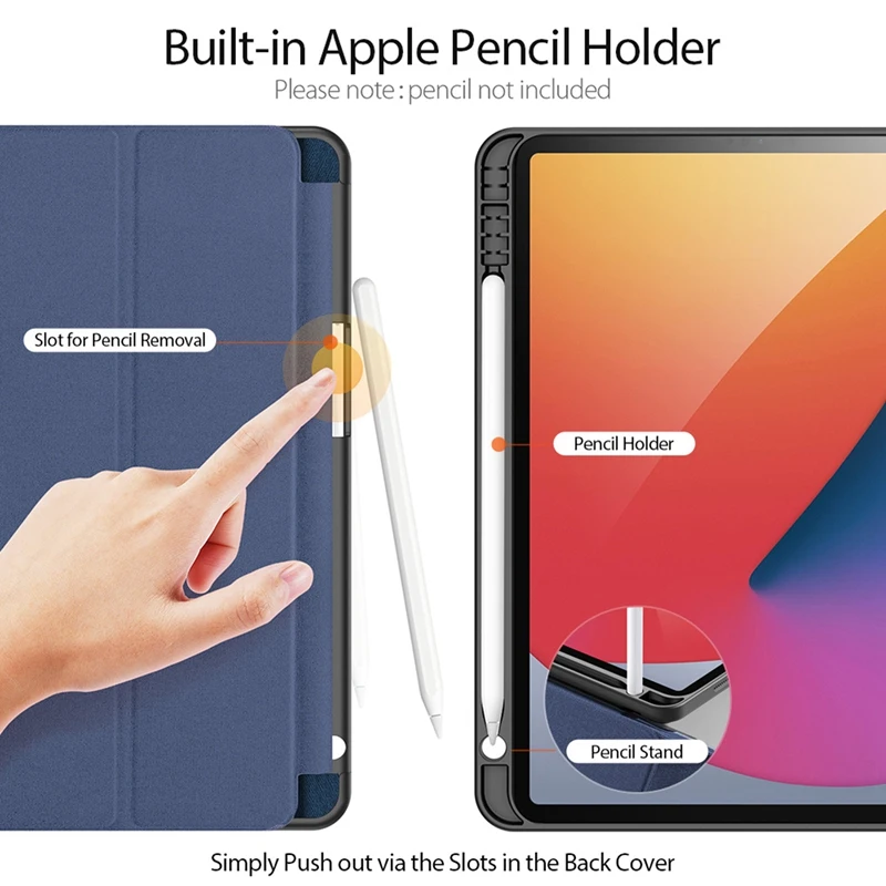 

Tablet Case for 2021 iPad Pro 11 Inch Tablet Flip Case Tablet Stand with Pen Slot PU Case for Office