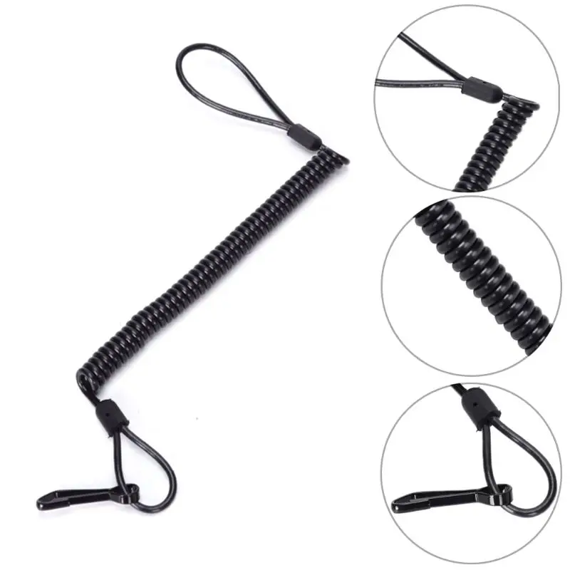 

1 Pc Outdoor Tactic Spring Lanyard Elastic Retractable Waist Hanging Retention Rope Police Pistols Gun Rifle Sling