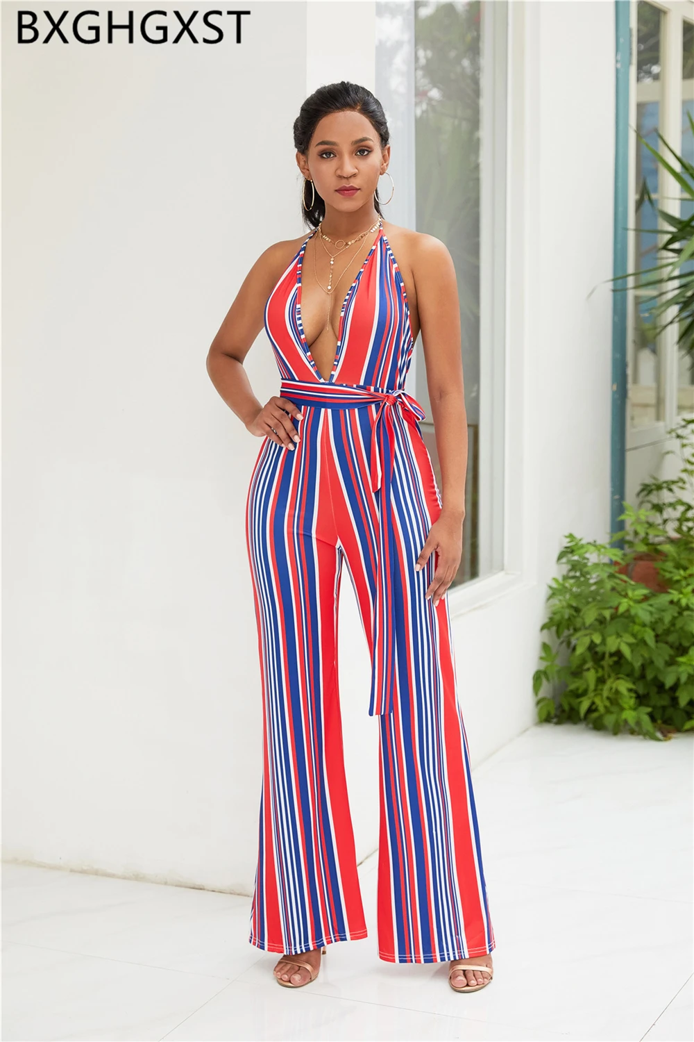 Элегантные вечерние летние комбинезоны с открытой спиной женские модные