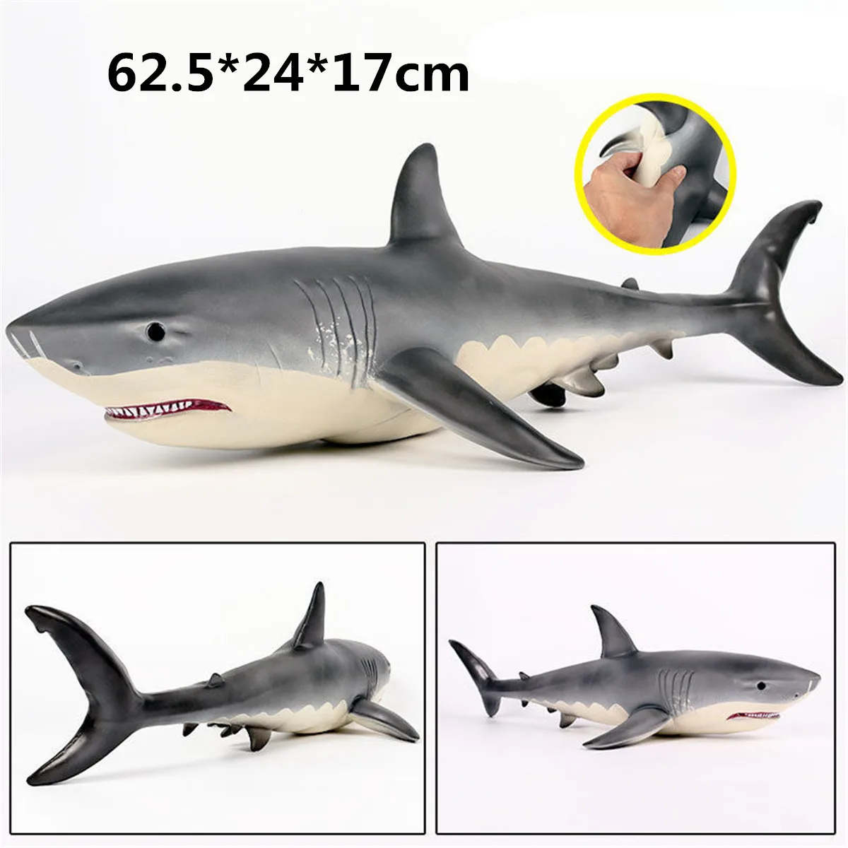 Экшн-фигурка большая белая акула Megalodon ПВХ морское животное развивающая