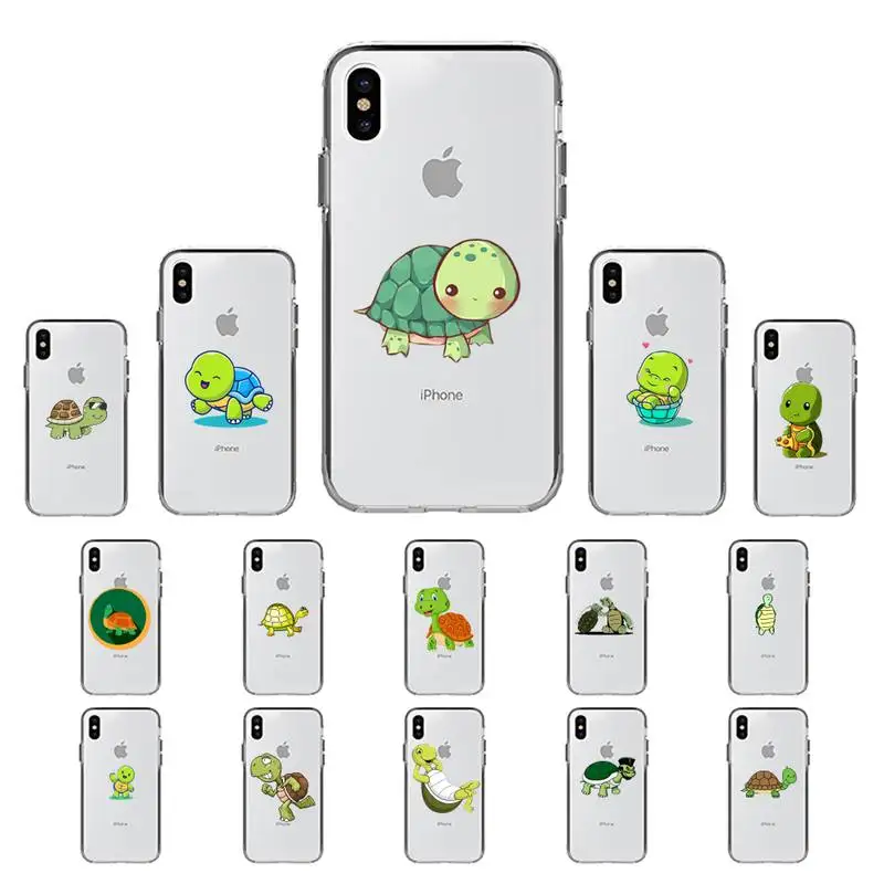 

YNDFCNB Cartoon tortoise Phone Cases for iphone 13 11 12 pro XS MAX 8 7 6 6S Plus X 5S SE 2020 XR fundas
