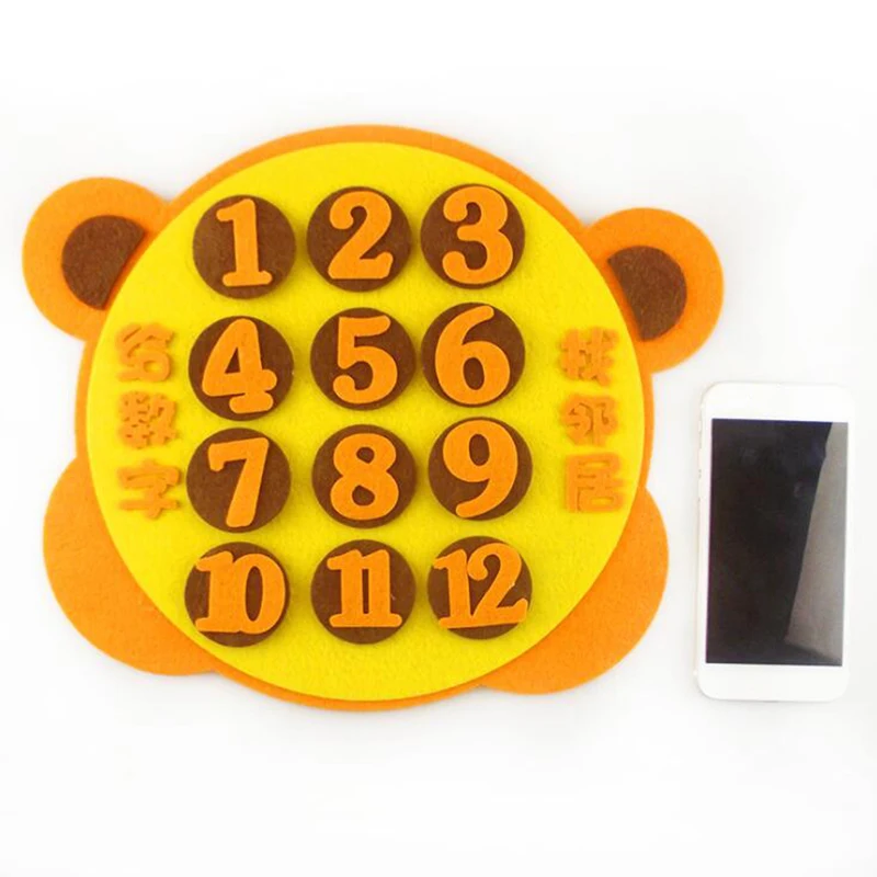 

Felt Finger Numbers Set Child Teaching Toys For Child Early Learning Digital Creative Hand-made DIY Tools