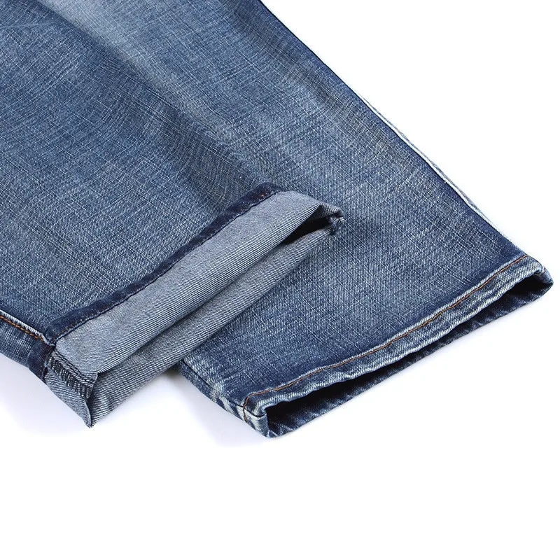 Spring Large Size Jeans Men's Denim Pants Loose Straight Multi Pockets Casual Hip Hop Cargo Blue Trousers Plus Size 30-46