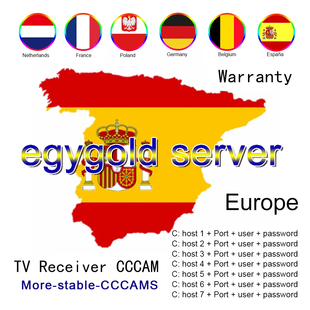 

6 /8lines Europe Poland Spain stable fast receiver av cable for v8x v8 nova v7s