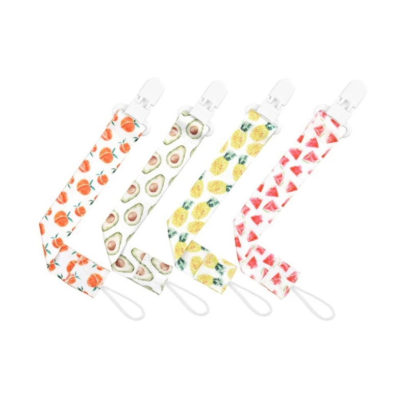 

4 Pcs Baby Teether Pacifier Clip Chain Pacifier Nipple Holder For Baby Feeding